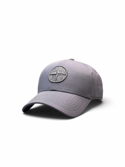 Бейсболка шестиклинка "Stone Island Ripstop Grey FW’26»