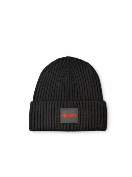 Шапка «HUGO Cashmere Black Red FW’26»